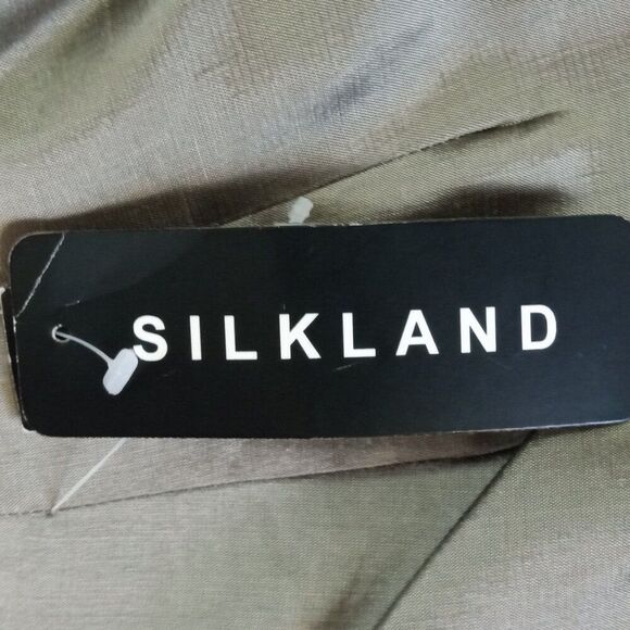 SILKLAND Hand Beaded, Side Closure, Fully Lined Pants -Size 12 (Olive Green) NEW - Picture 12 of 16